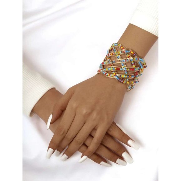 Bead Decor Bangle - Picture 1 of 4